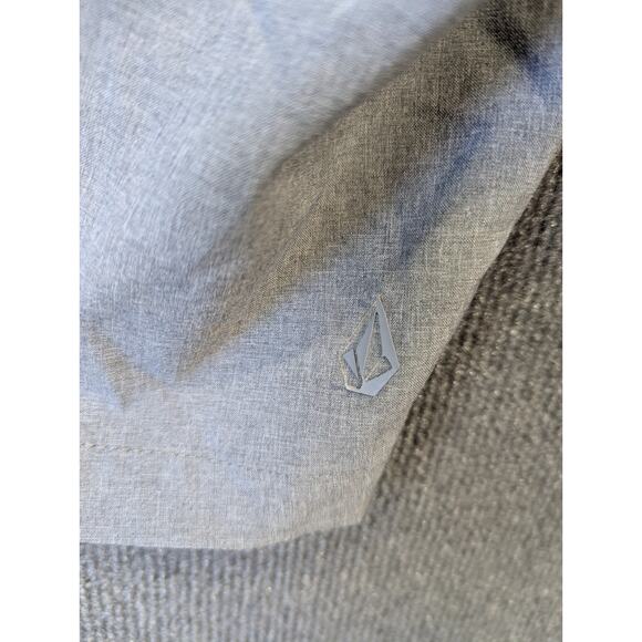 Volcom Shorts Mens 28 (30x9) Gray Surf & Turf Hybrid 4 Way Stretch Chino Skate - Picture 5 of 12